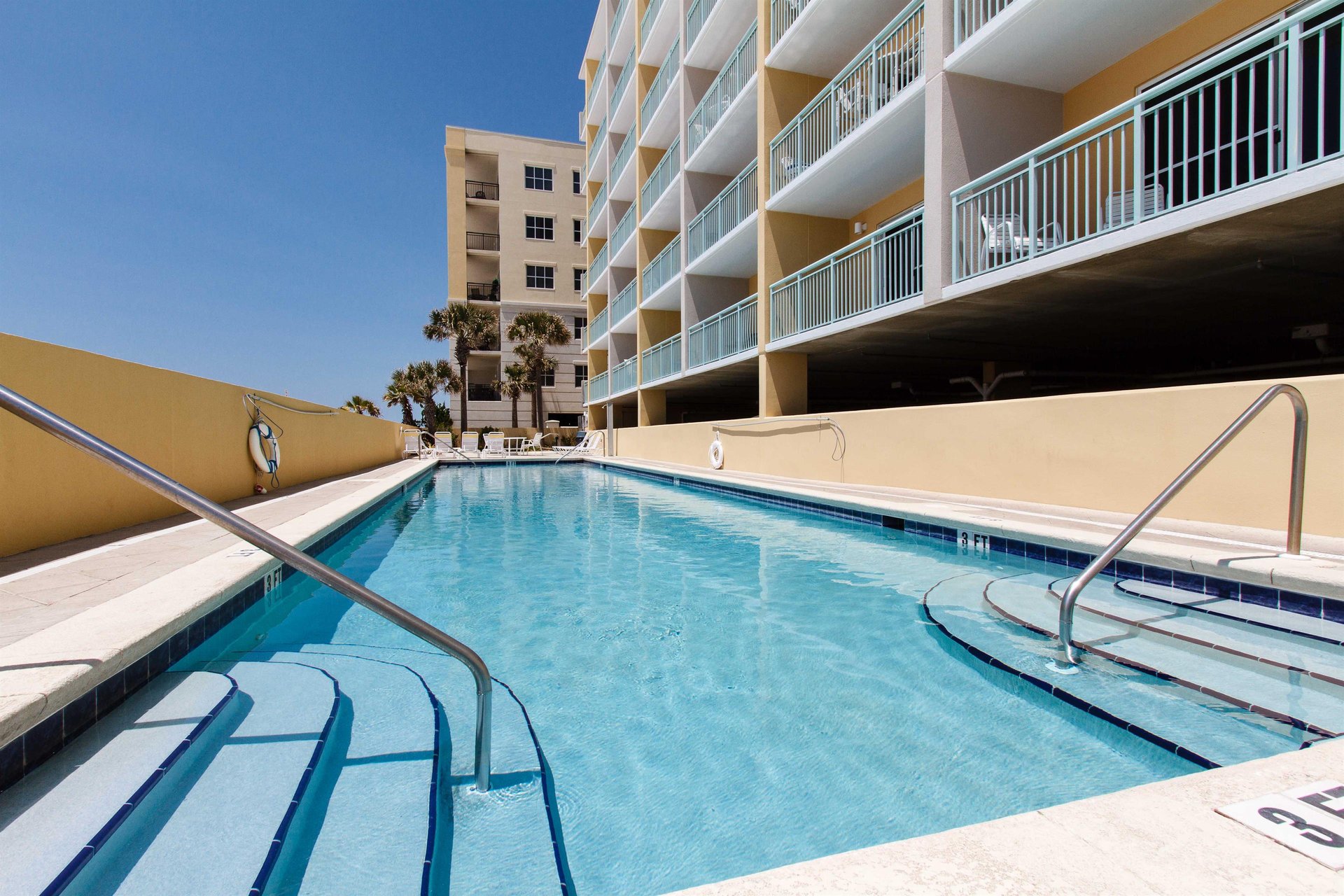 Nice size pool perfect for when the waves are a little big for the little ones