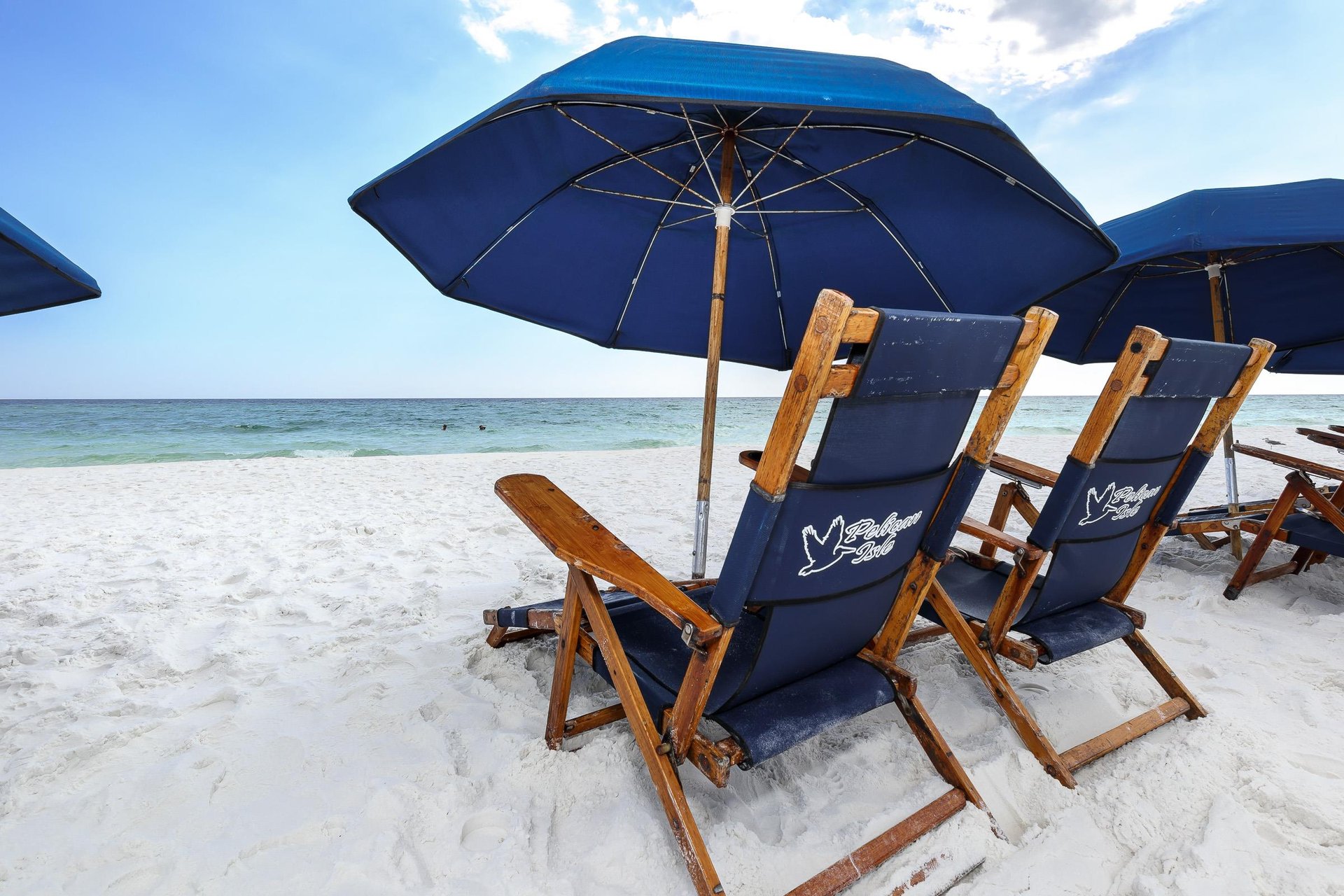 Each reservation recieves two chairs and one umbrella complementary