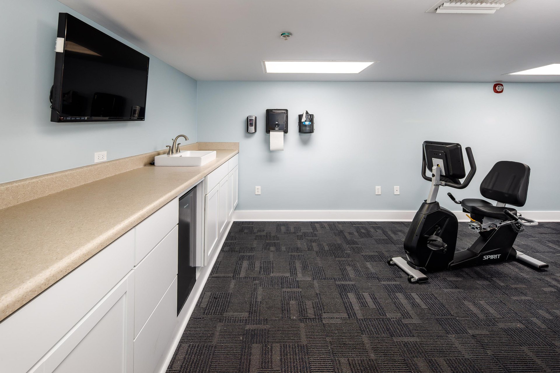 Indoor fitness area