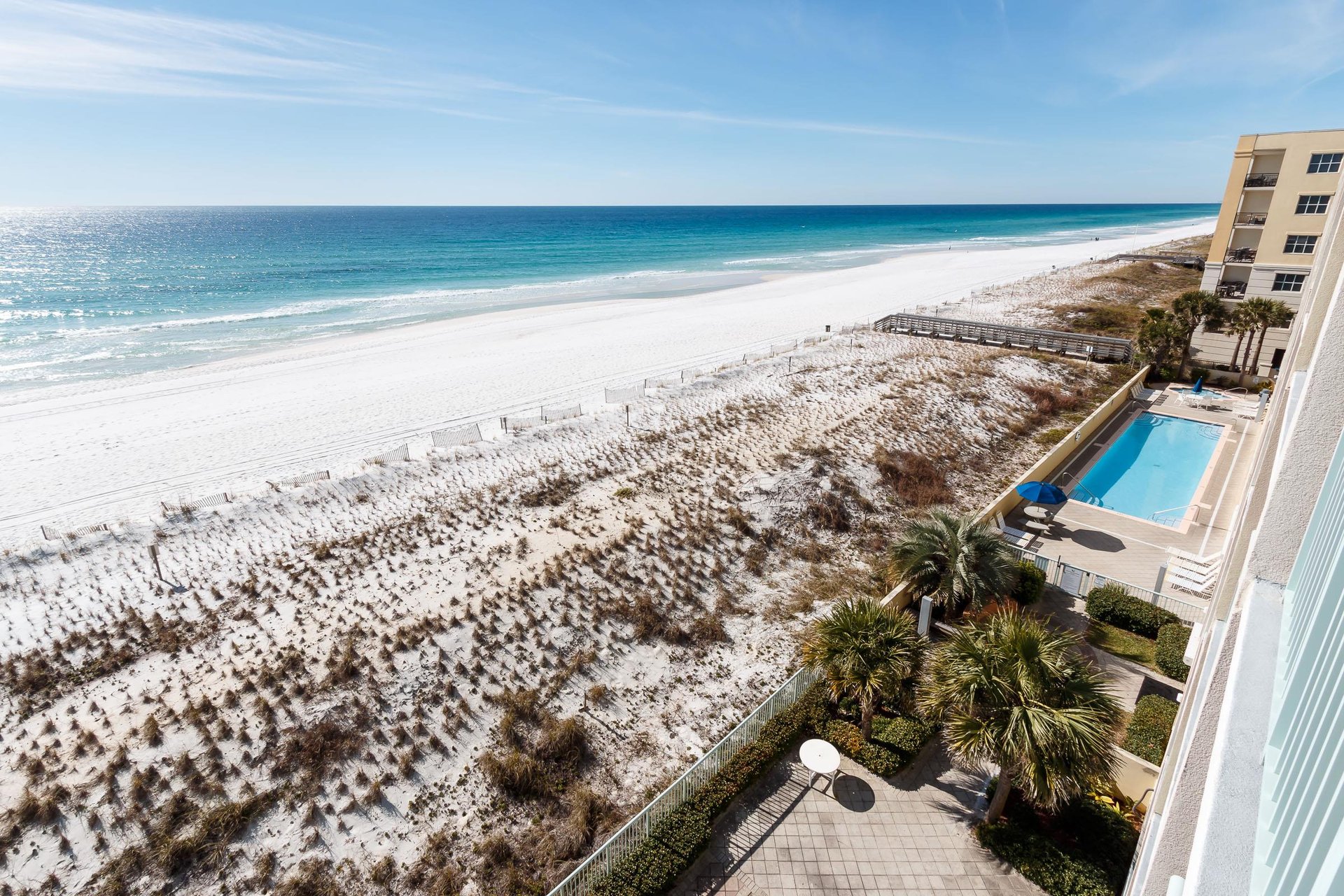 Lovely views are found from all angles of the balcony