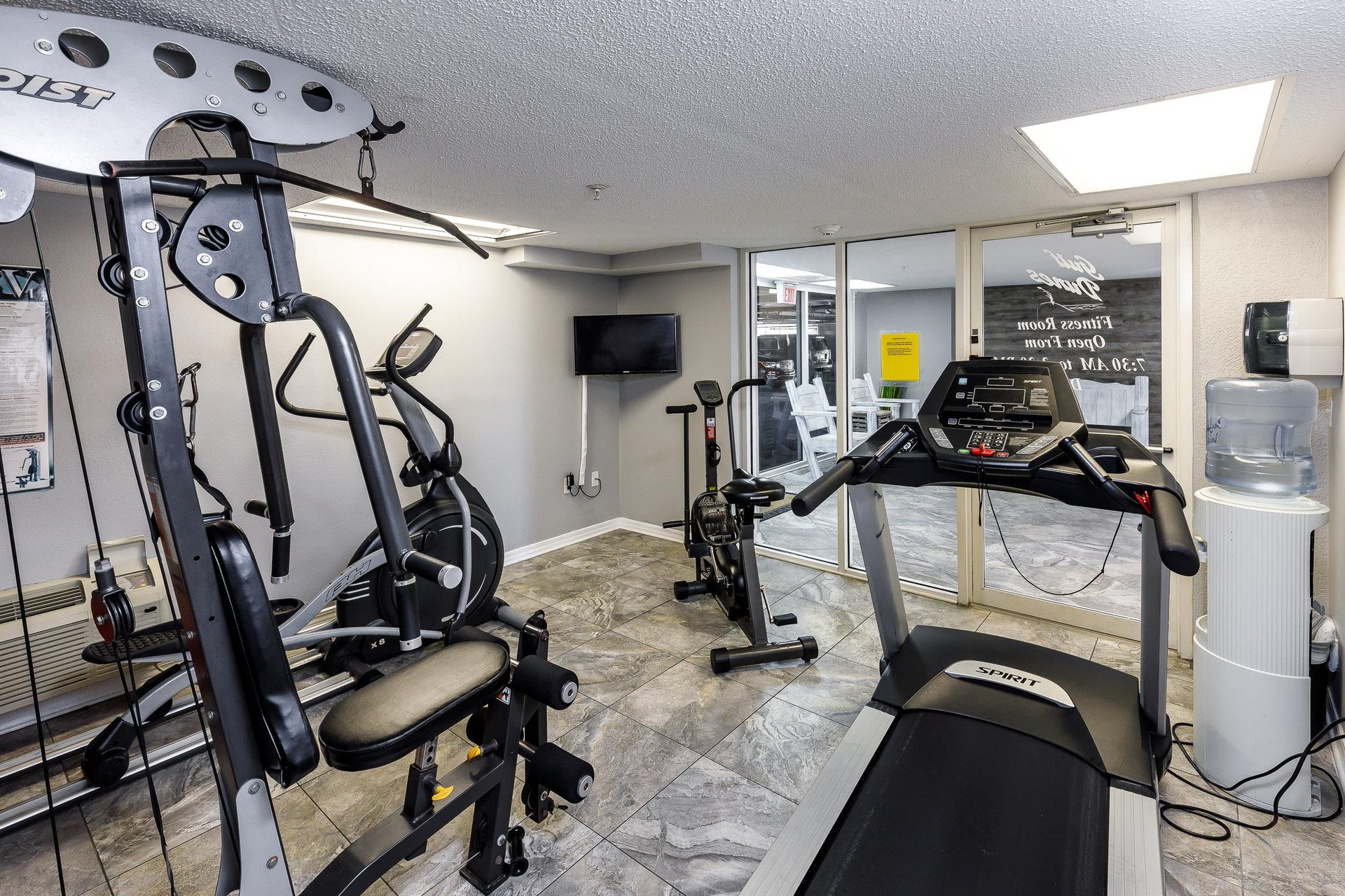 Available to Gulf Dunes guests  hours are posted on the door.