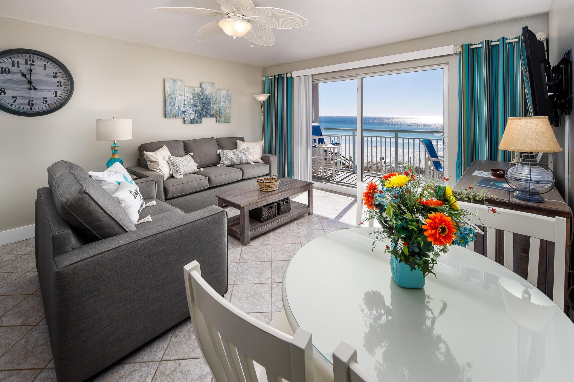 Living Room Sunlit space with stunning beach views and plush seating for unforgettable moments