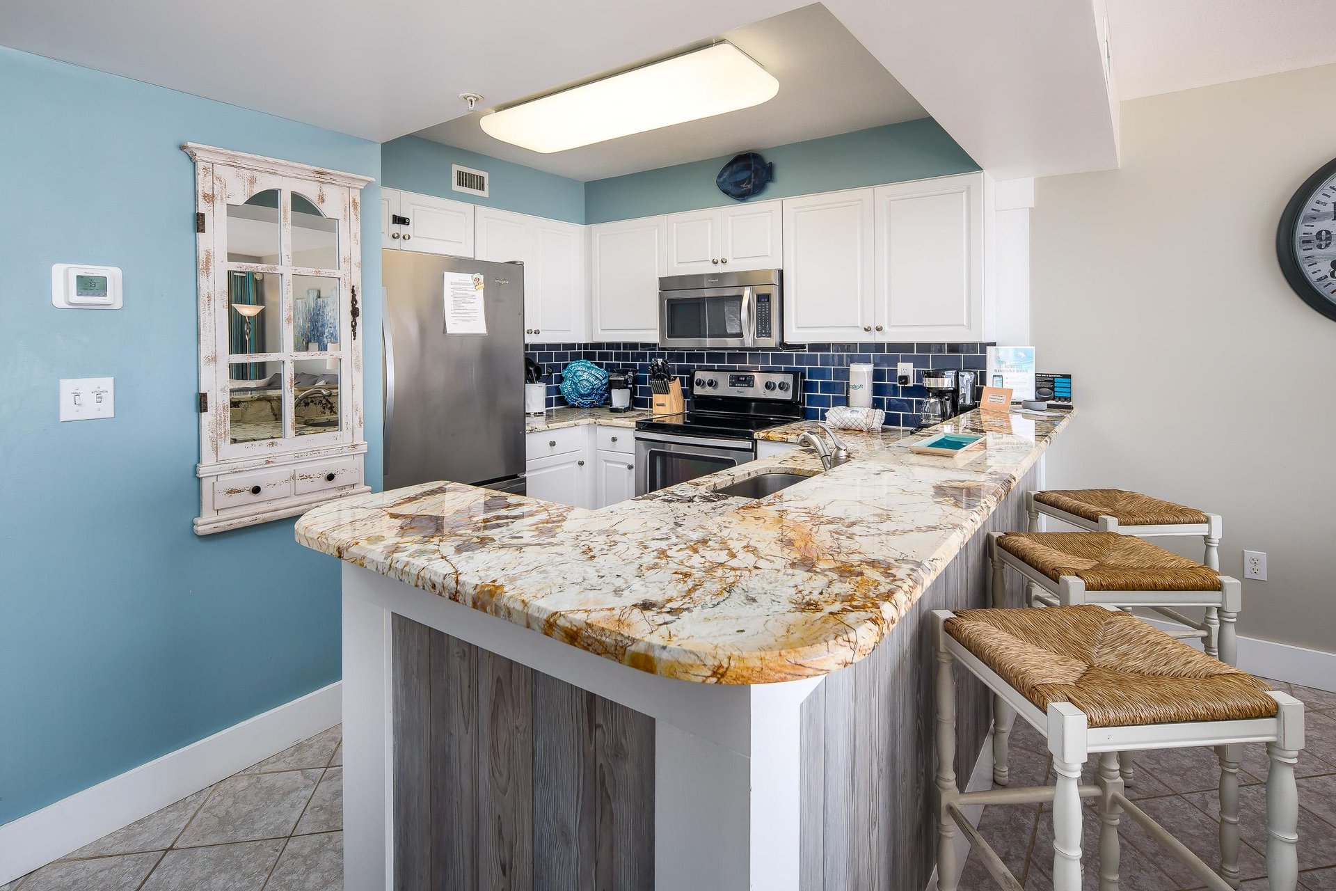 Enjoy a snack at the breakfast bar