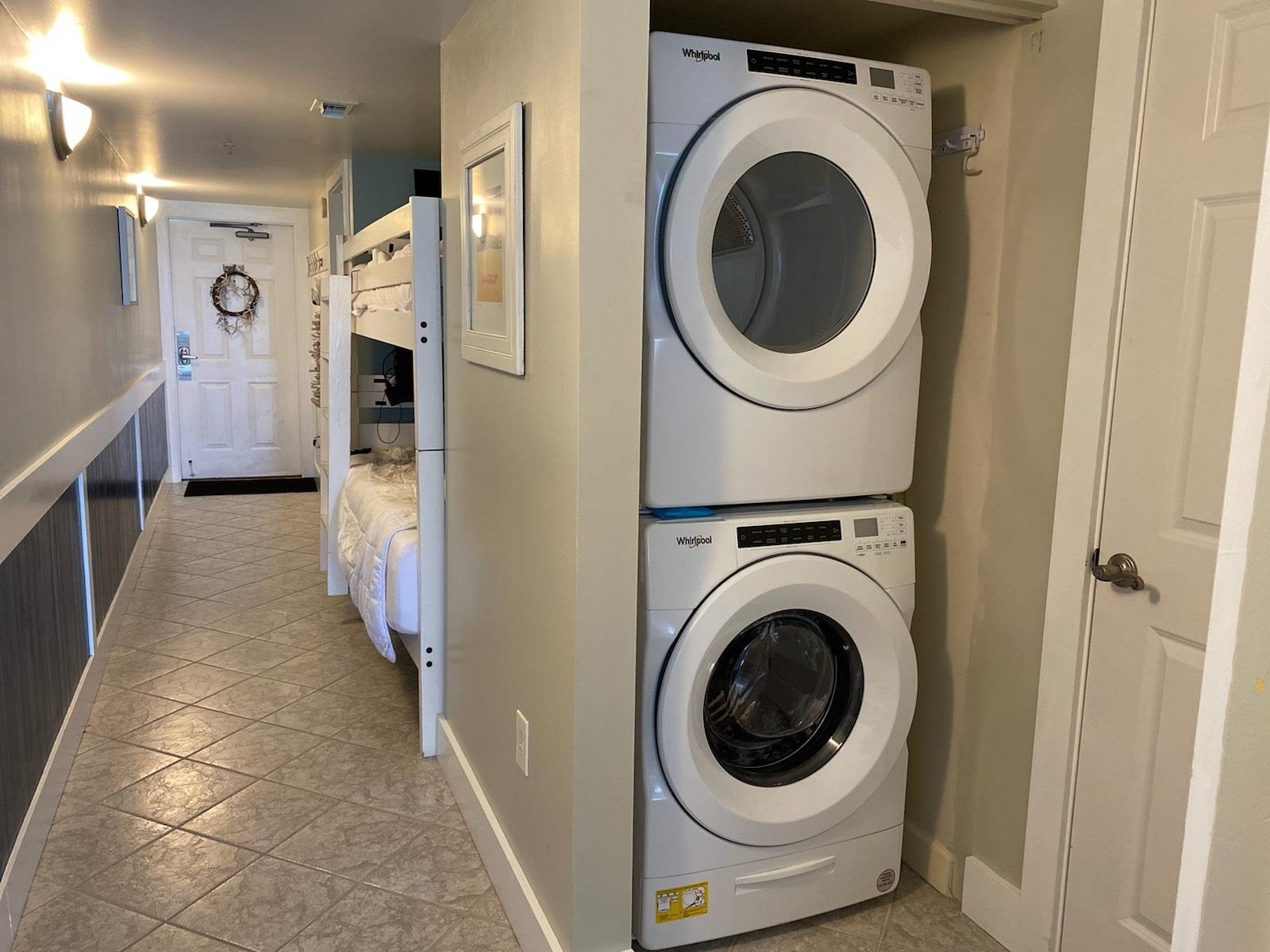 In unit washer and dryer for all your laundry needs