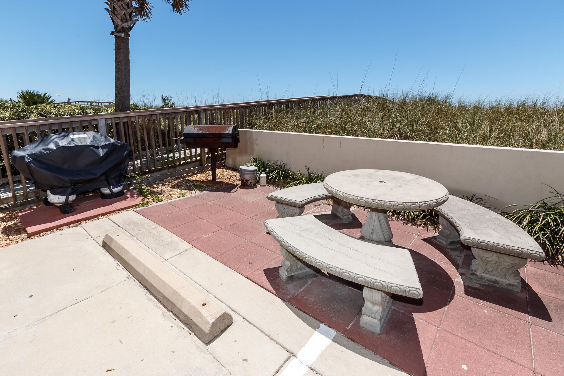 Grills and picnic area for family time