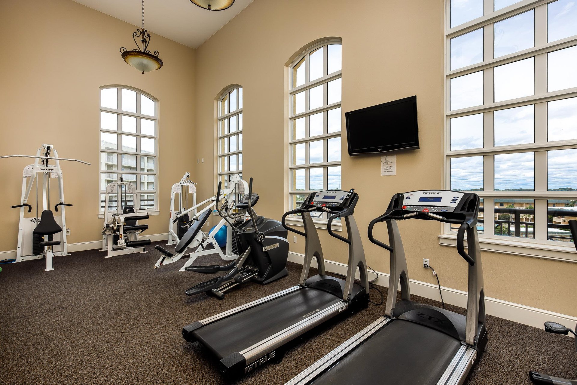 Indoor fitness area