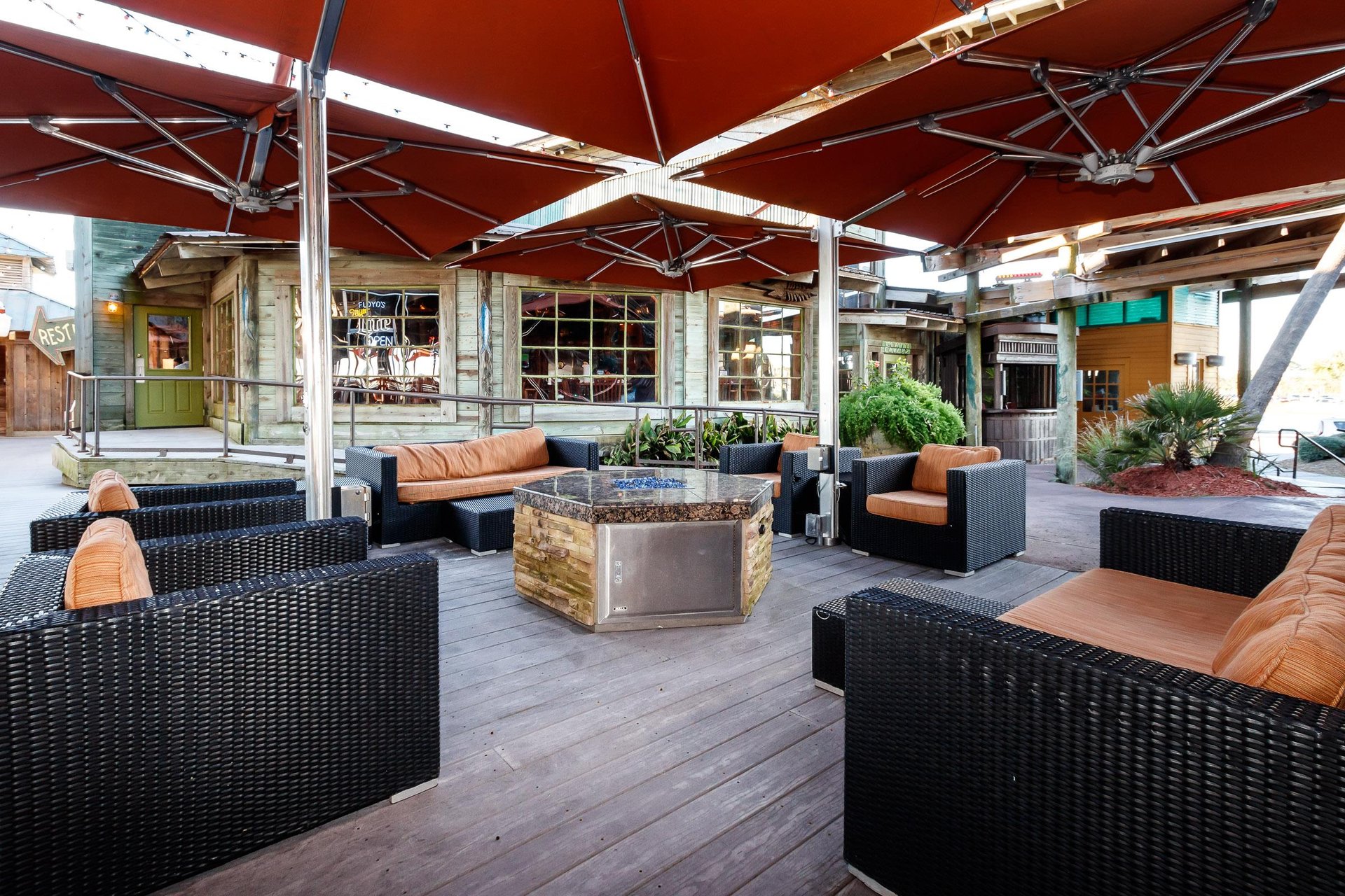 Covered seating