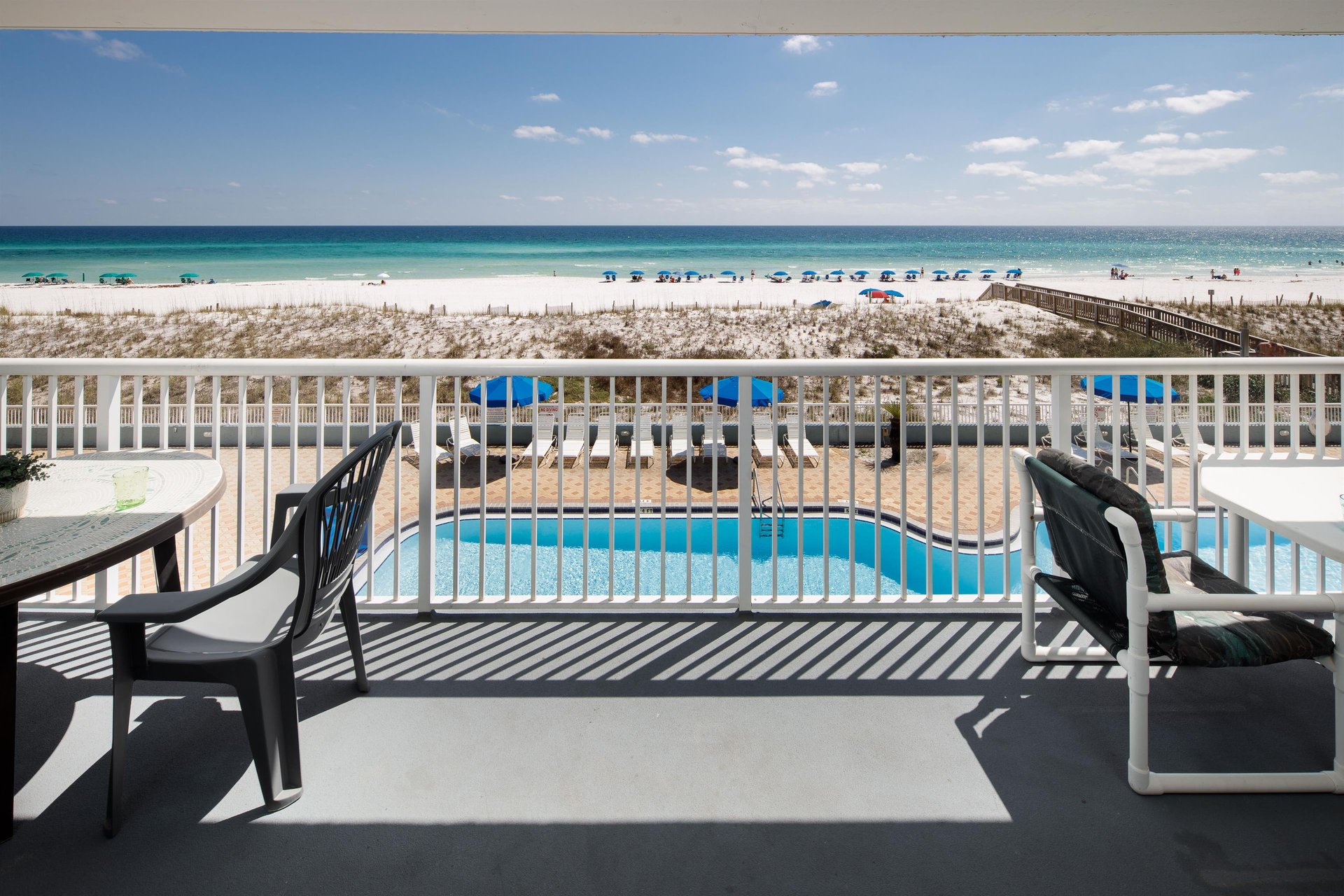 The emerald green and blue water of the Gulf is such a beautiful sight and the waves are music to the ears