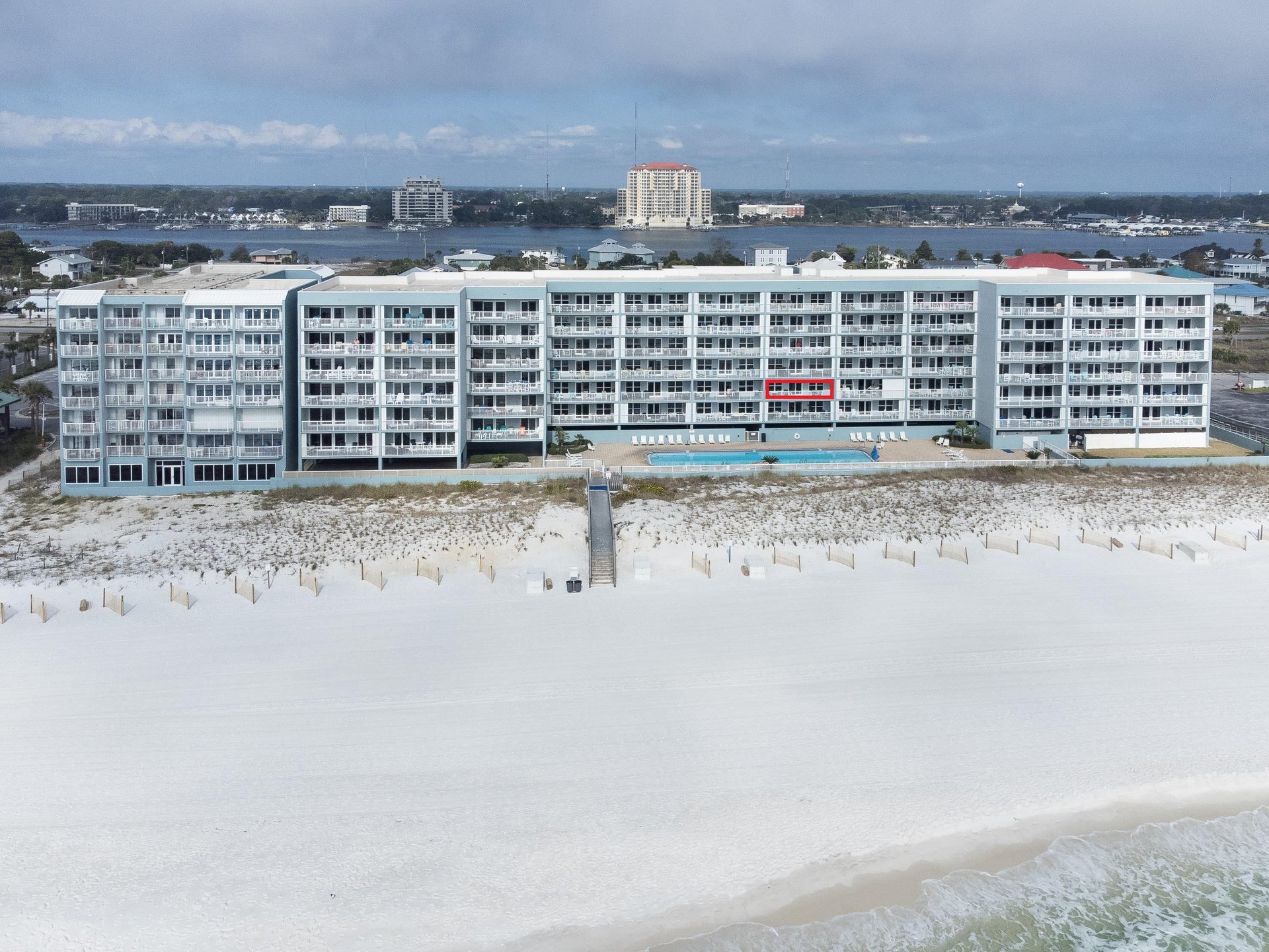 Balcony location outlined in red