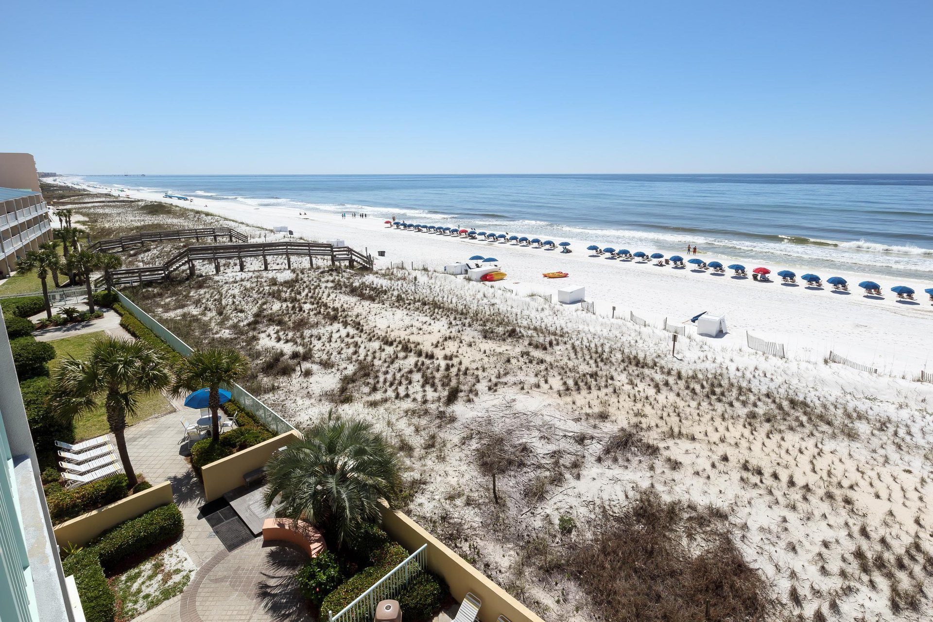 You can see the white sandy beaches for miles.