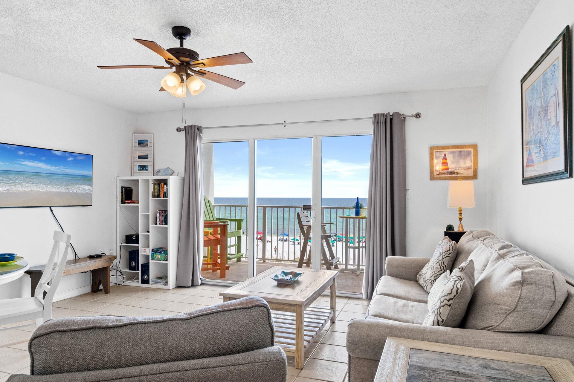 Say hello to the good life from this open gulf front living room