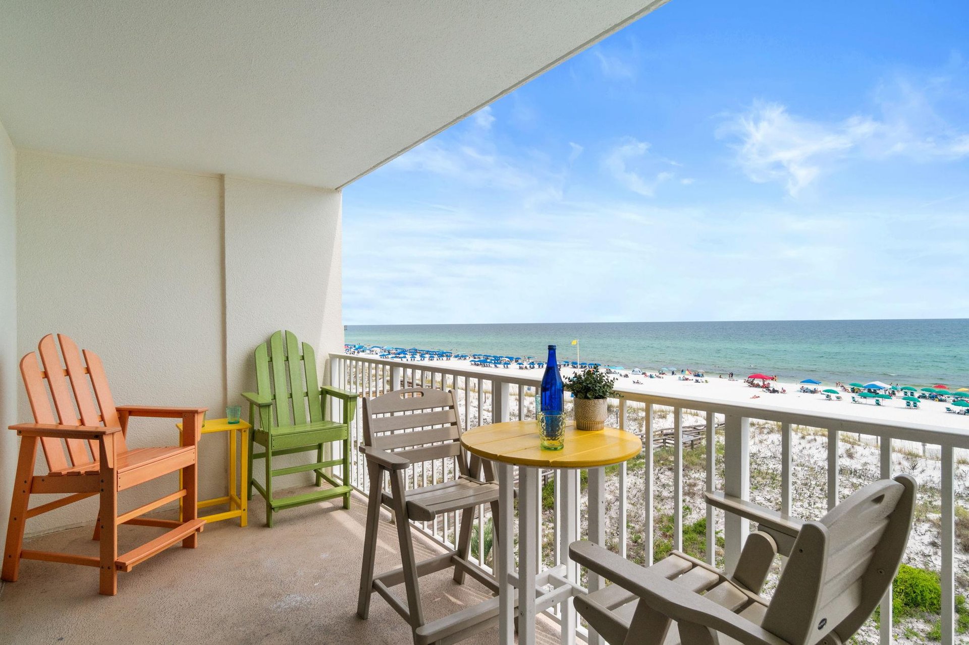 Have a seat and indulge in unforgettable sunrises and sunsets from the comfort of this private balcony.