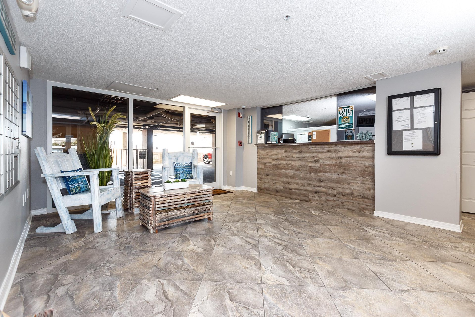 Our office is located in this lobby.