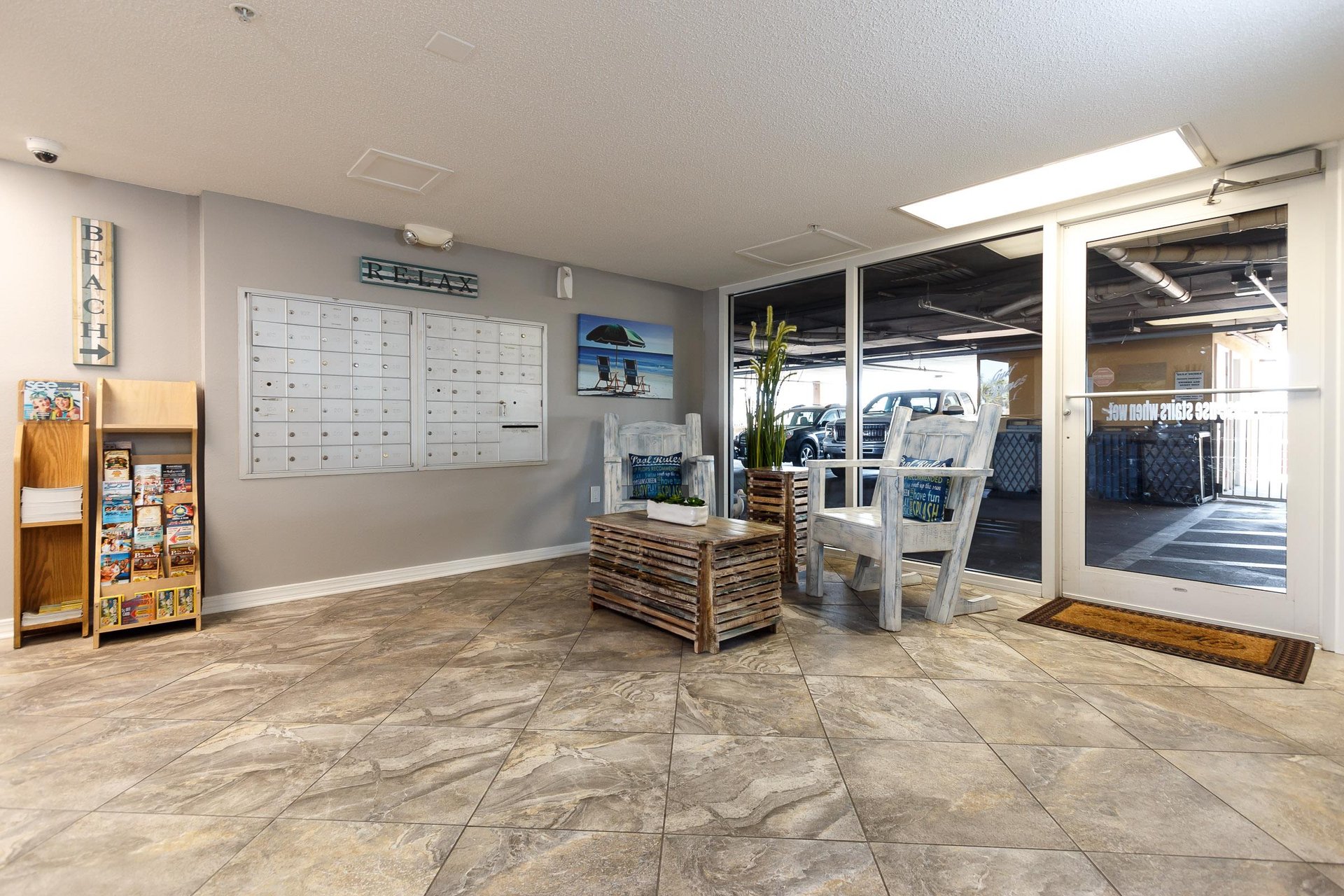 A short cut to the garage or you can just relax.