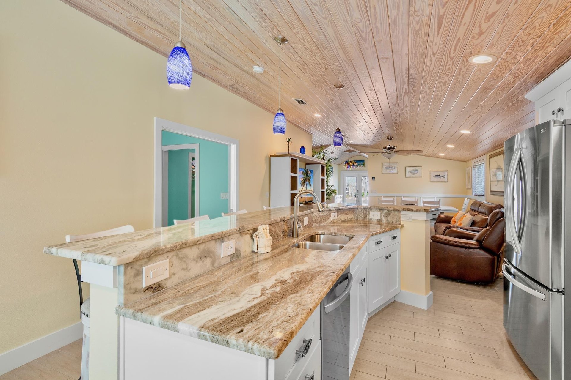 Bright kitchen with cooking essentials