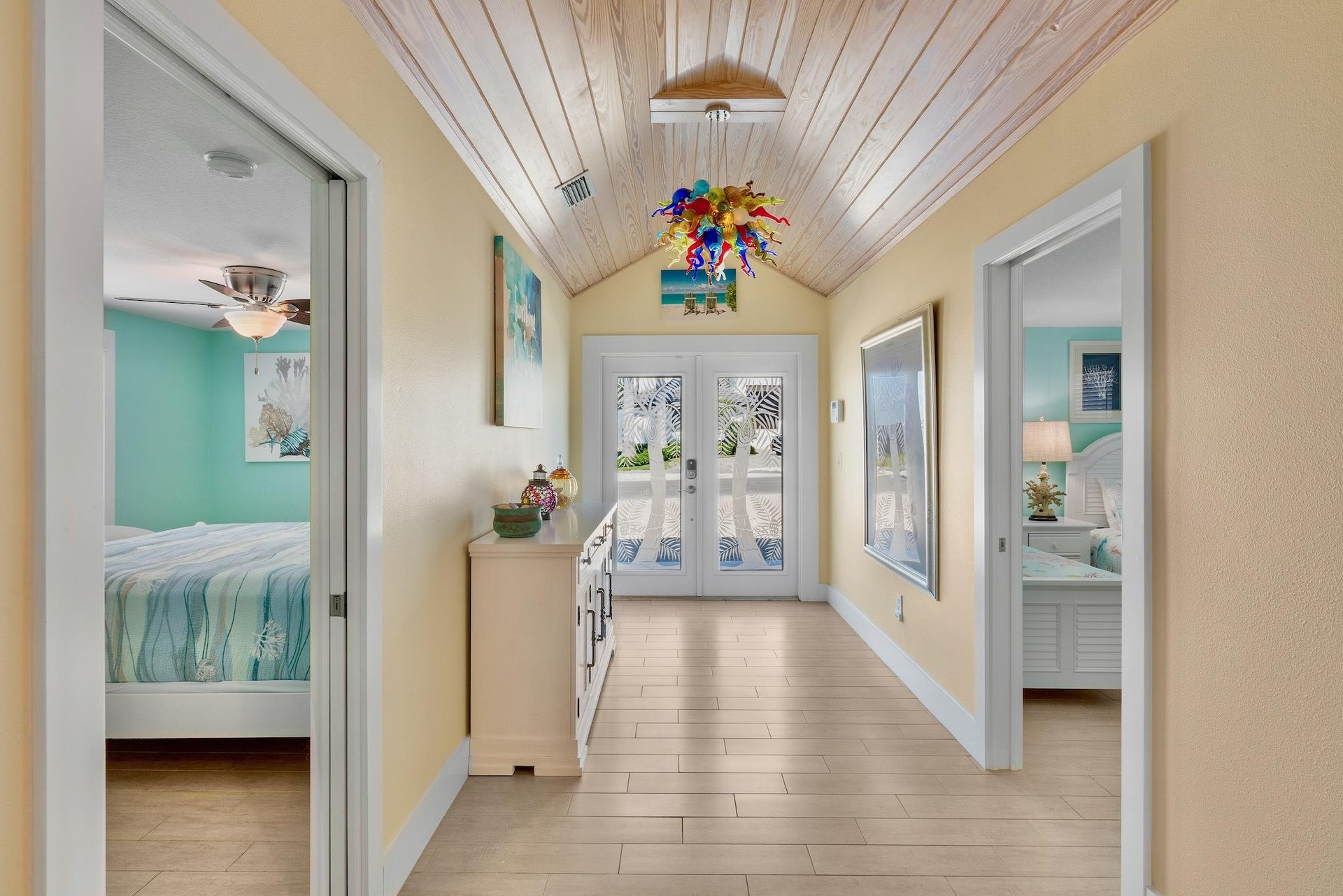 Bright hallway with coastal décor