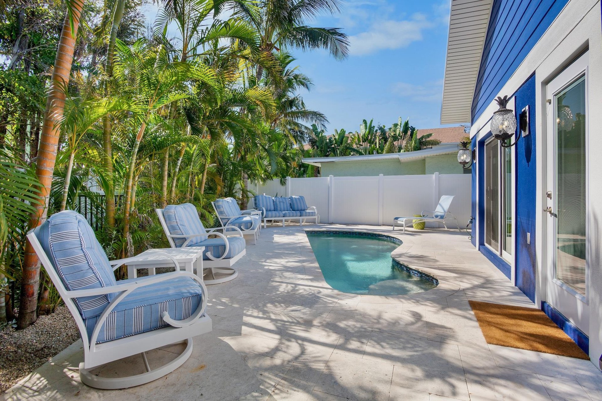 Private Pool with comfortable chairs
