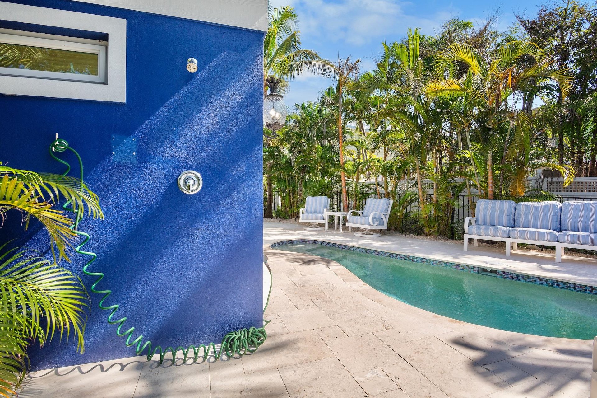 Convenient outdoor shower