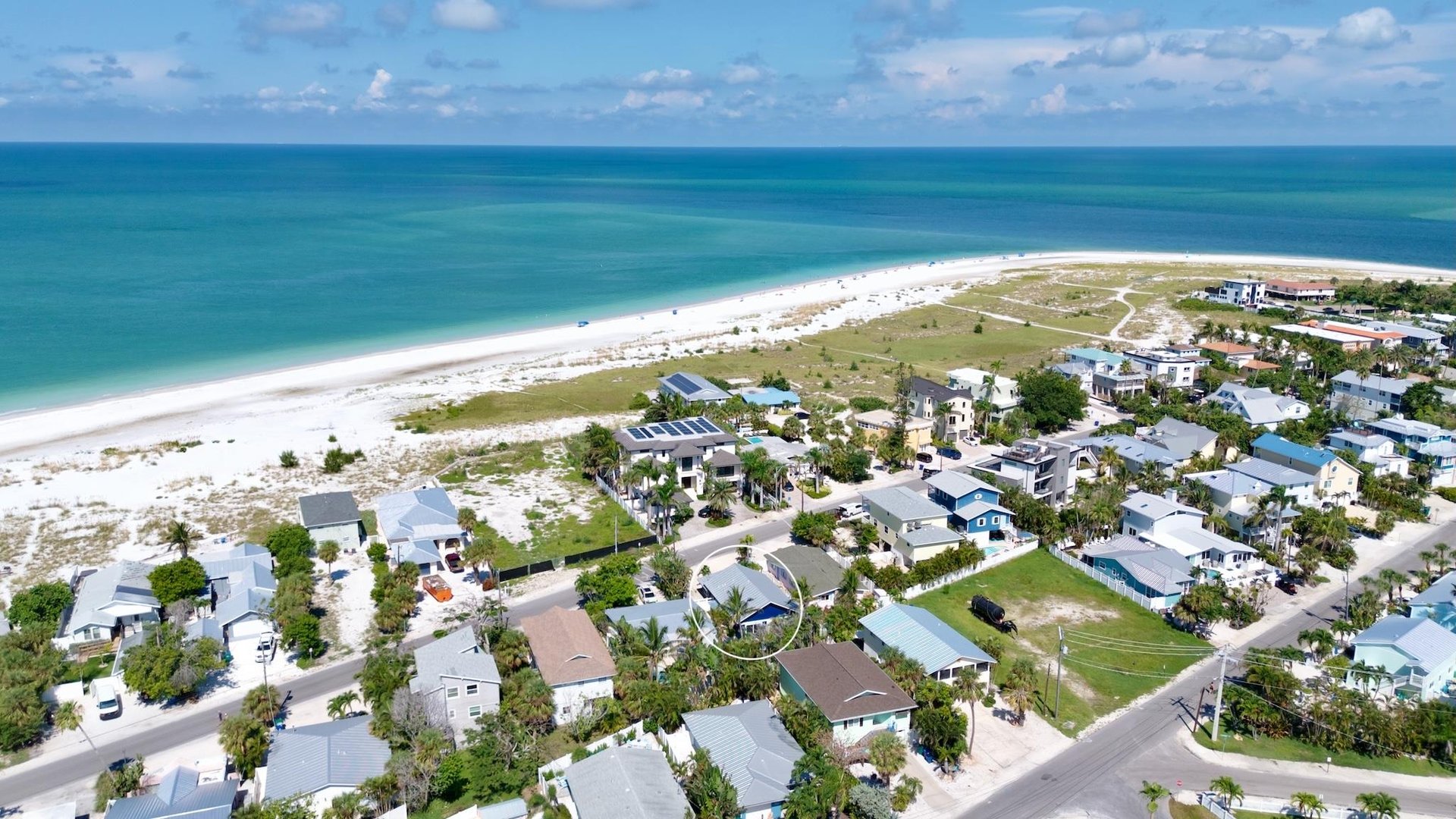 Aerial view of the property