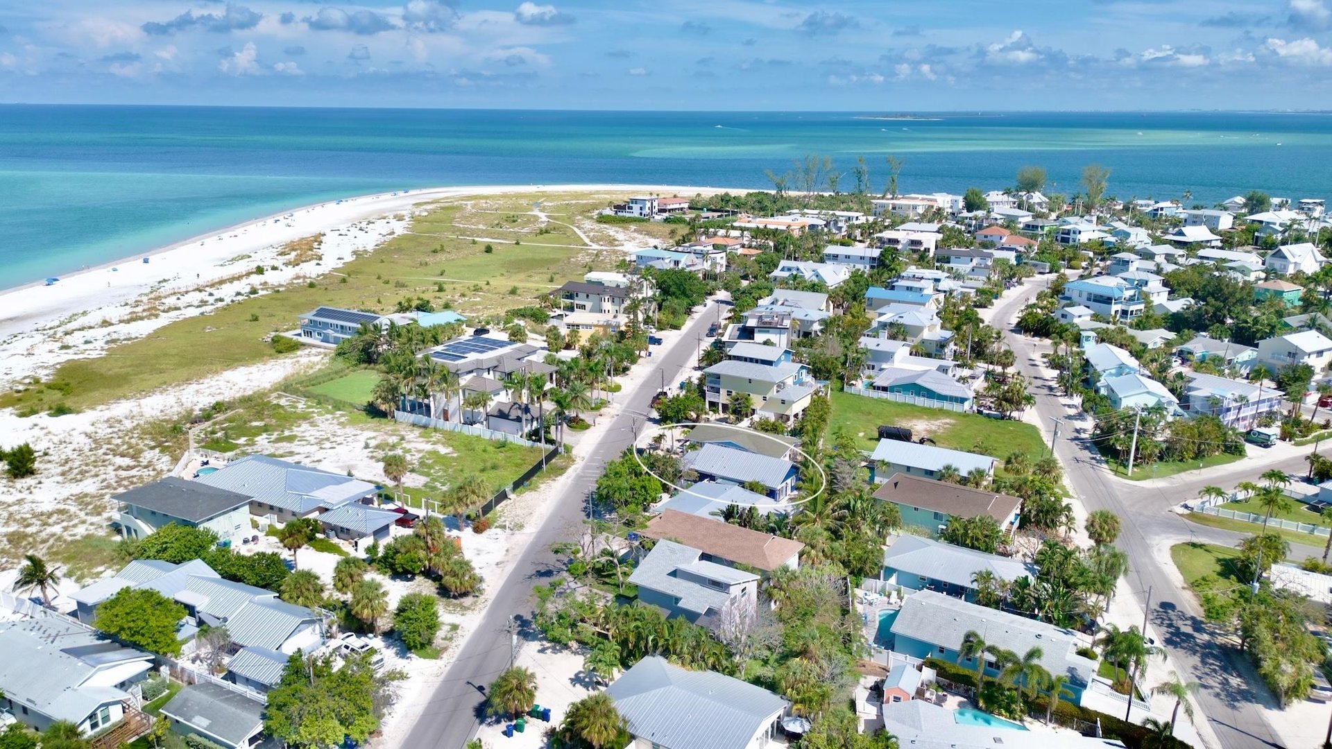 Aerial view of the property