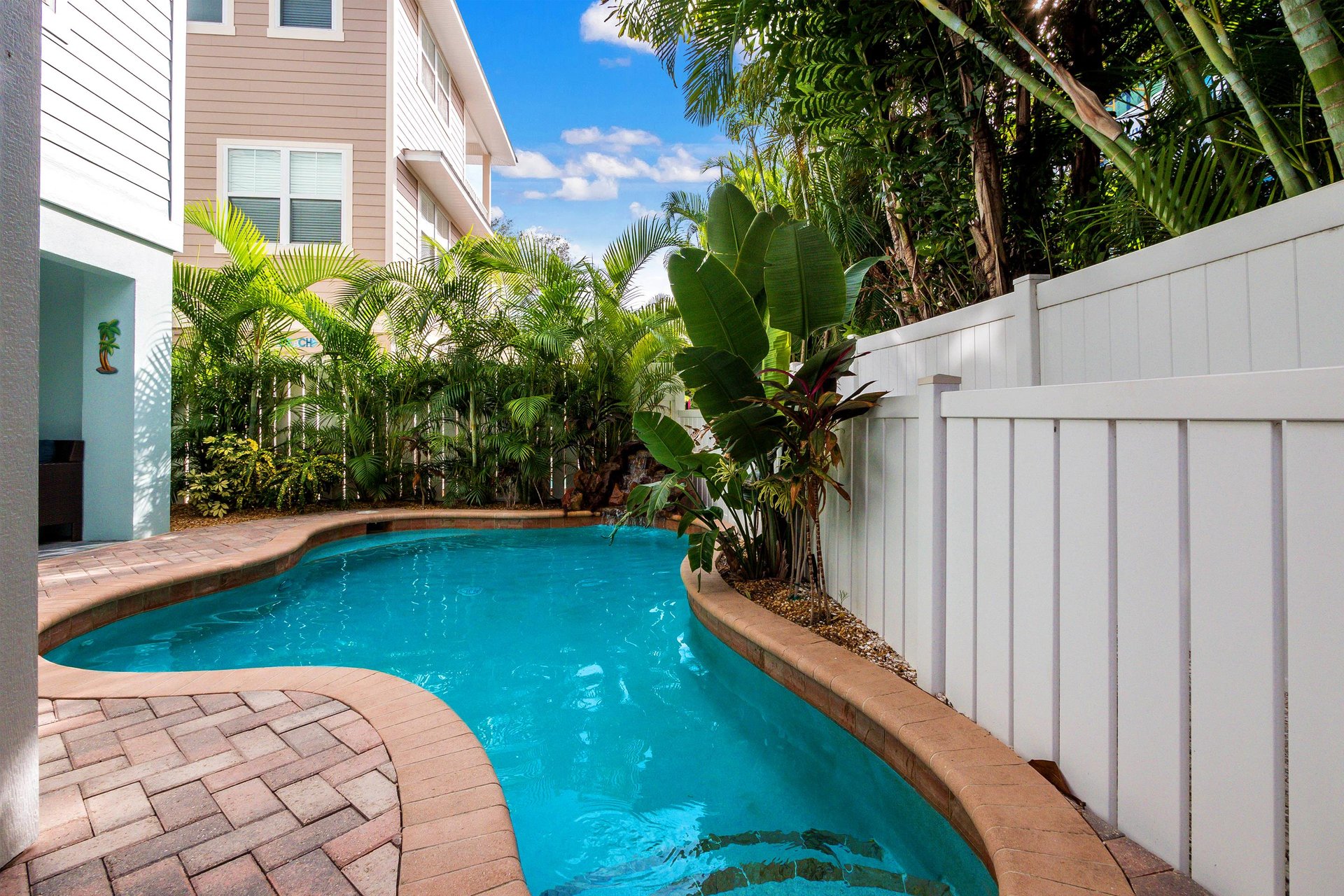 Heated Private Pool and Waterfall