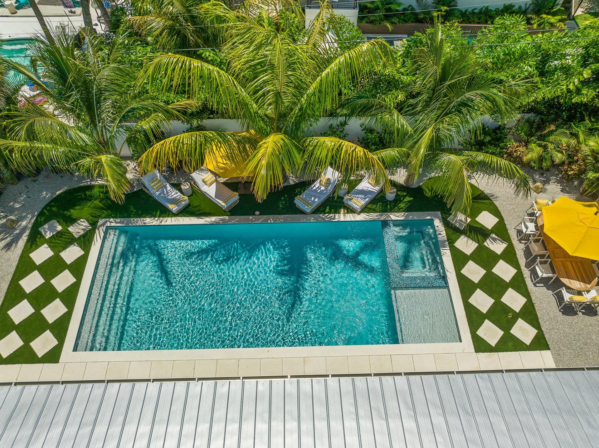 Private Pool with inground heated Spa