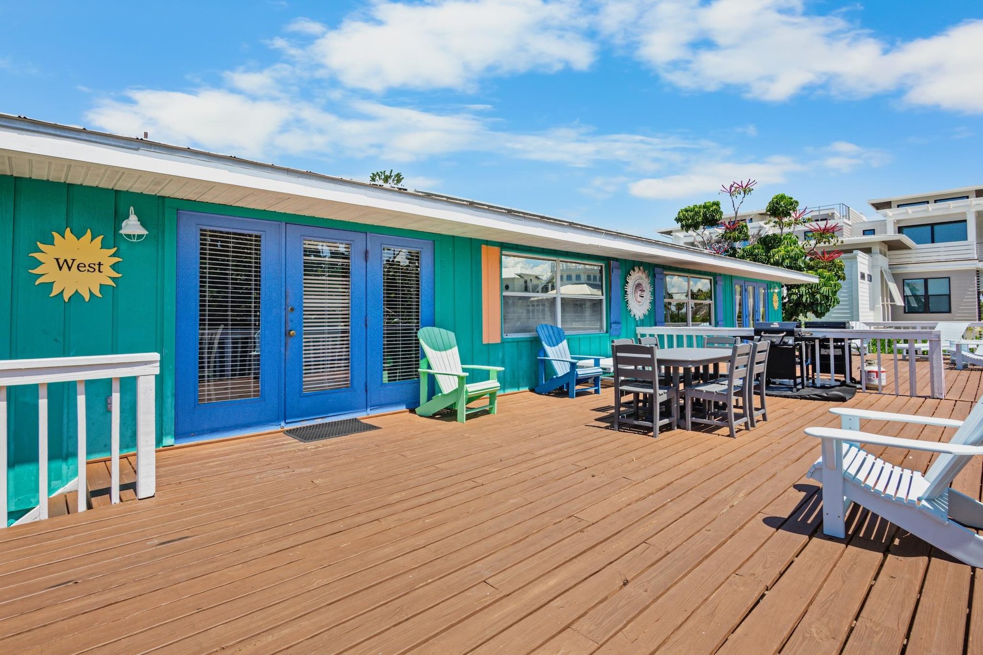Expansive deck with seating