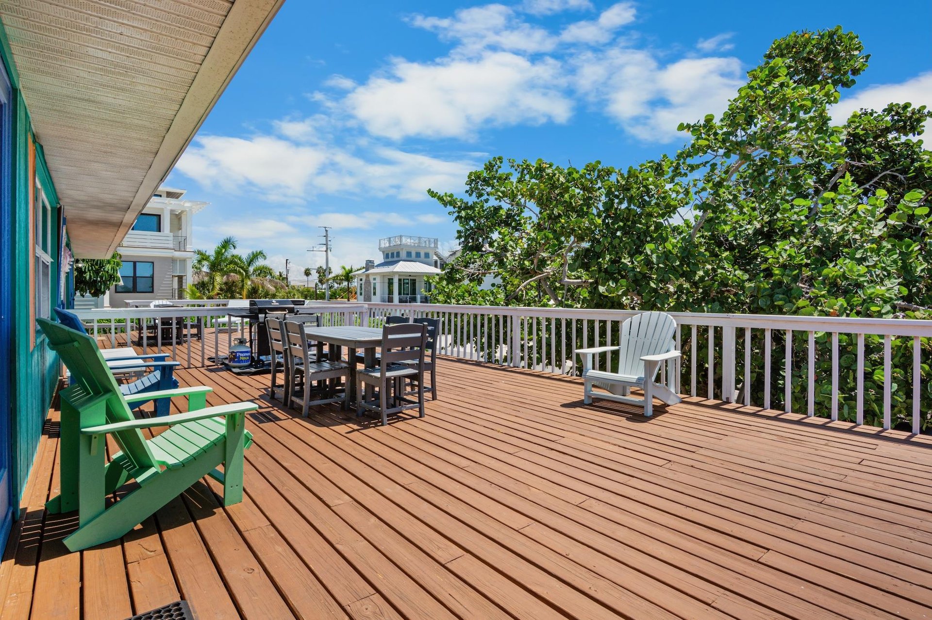 Expansive deck with seating
