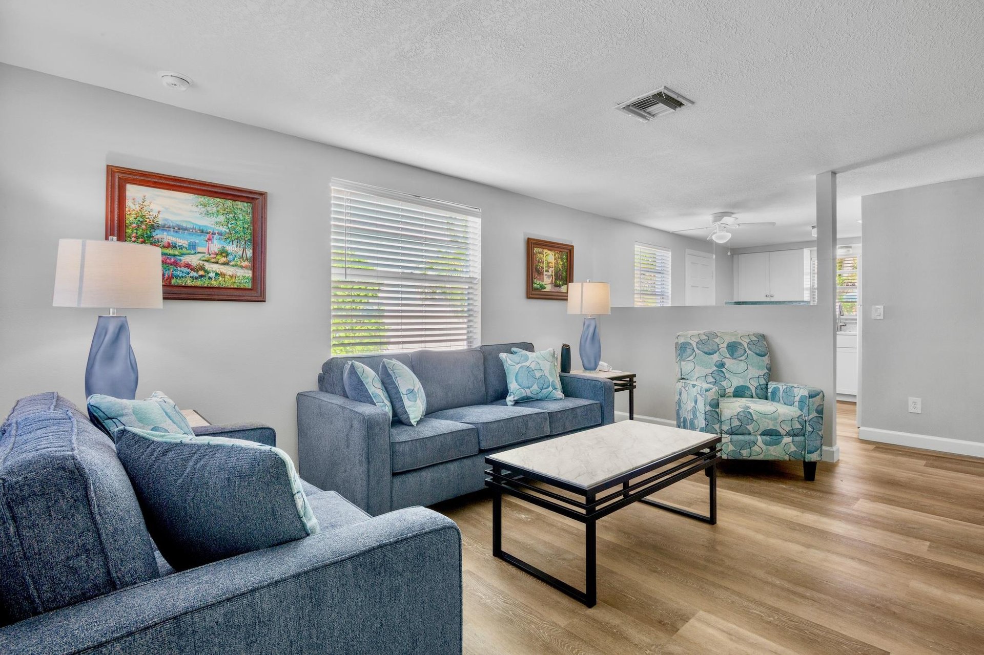 Cozy living room with plush seating