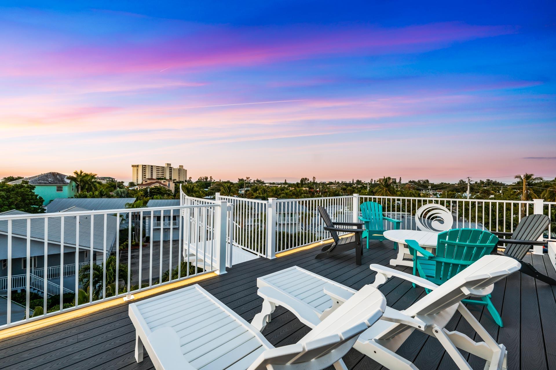 Sunset Views from the Roof Top Deck