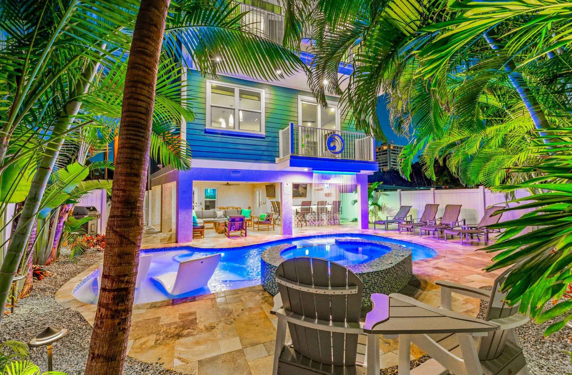 Backyard with Pool and Hot Tub