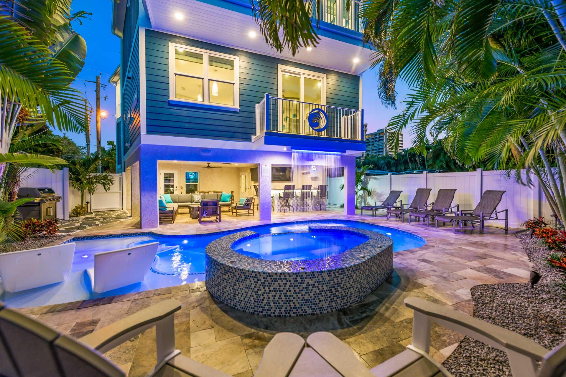 Backyard with PoolHot Tub