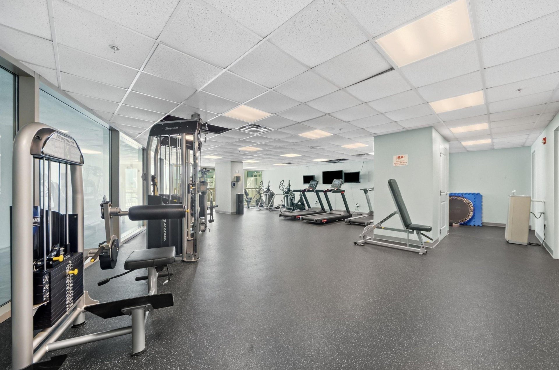 The fitness center at Sea Breeze Condominium Resort