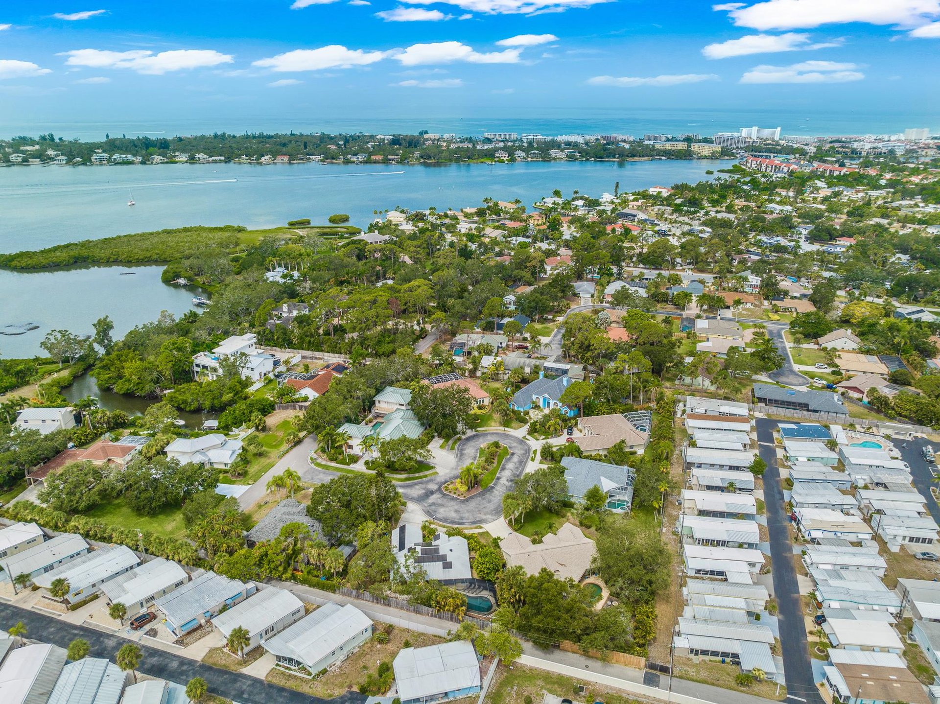 Steps from the calm waters of the bay