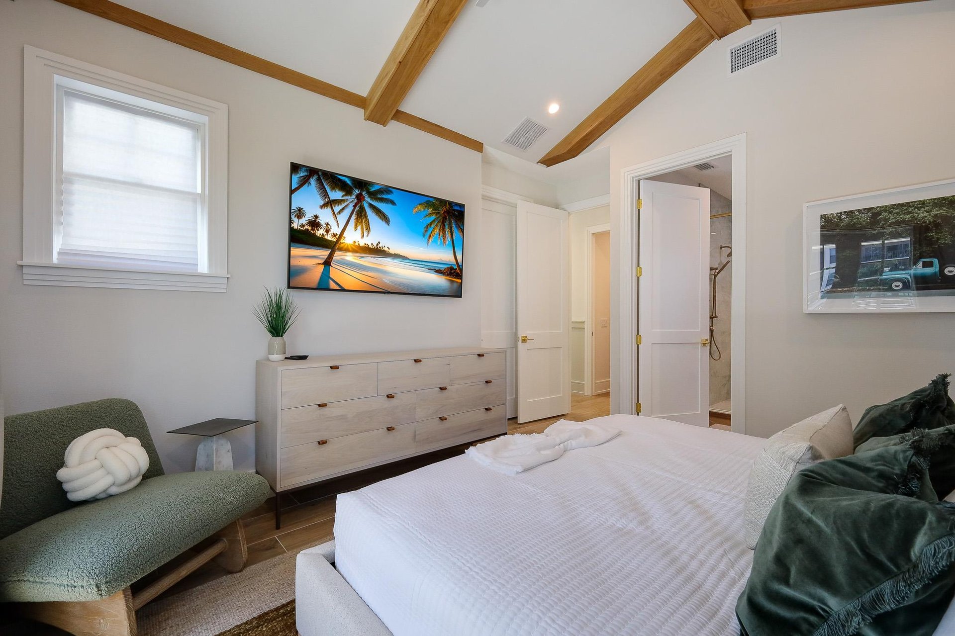 Primary Bedroom  King with Tv