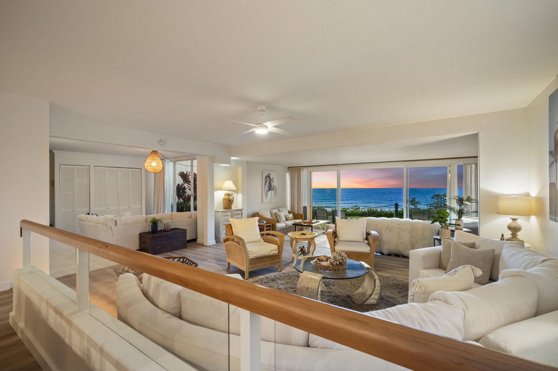 Twilight views from the dining room