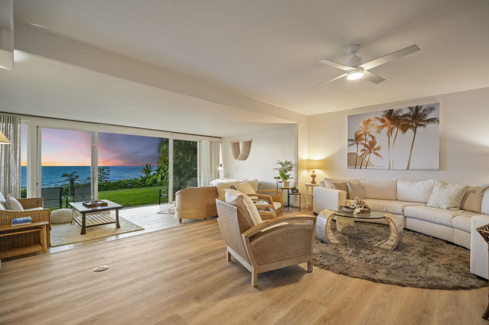 Twilight views from the living room