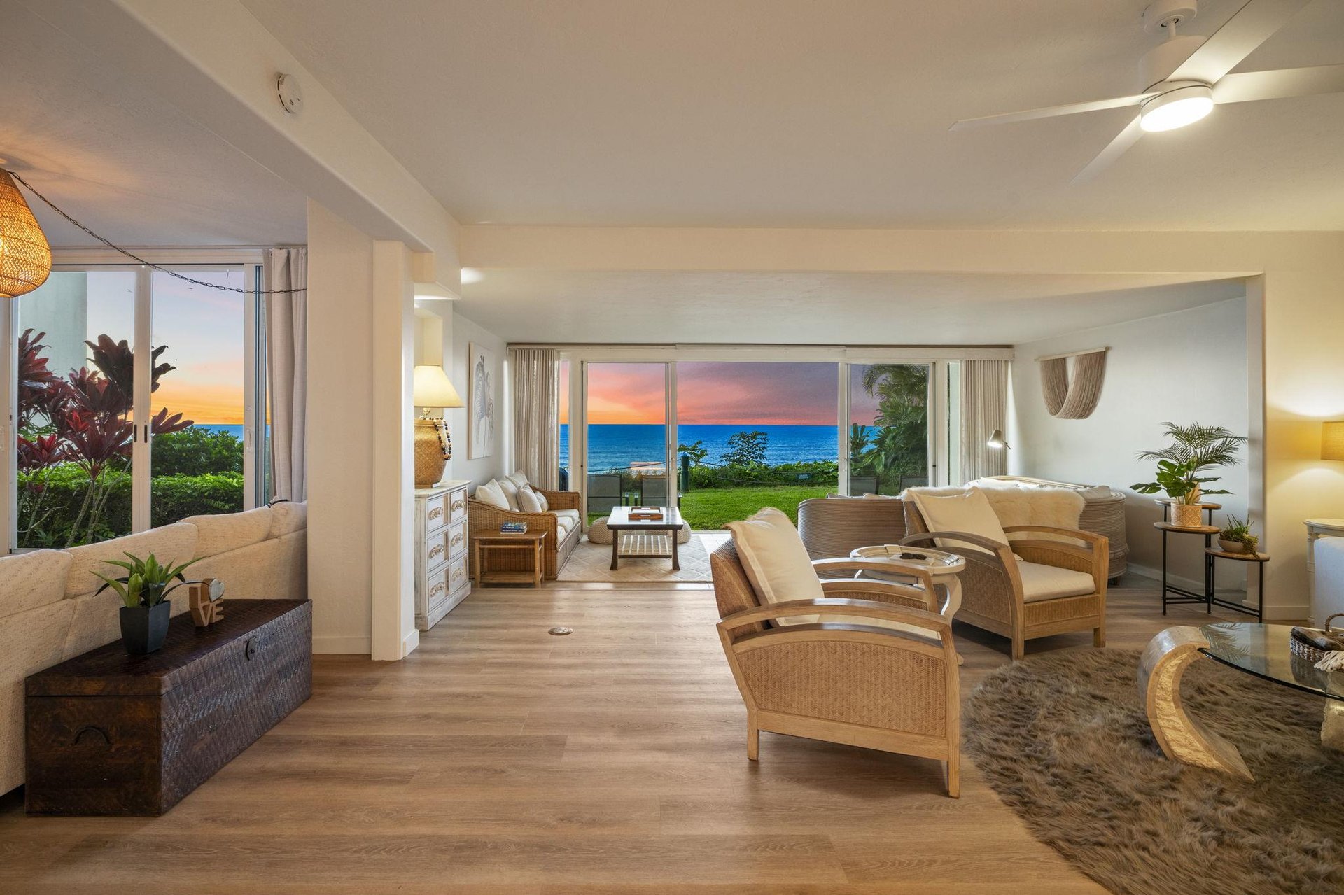 Twilight views from the living room