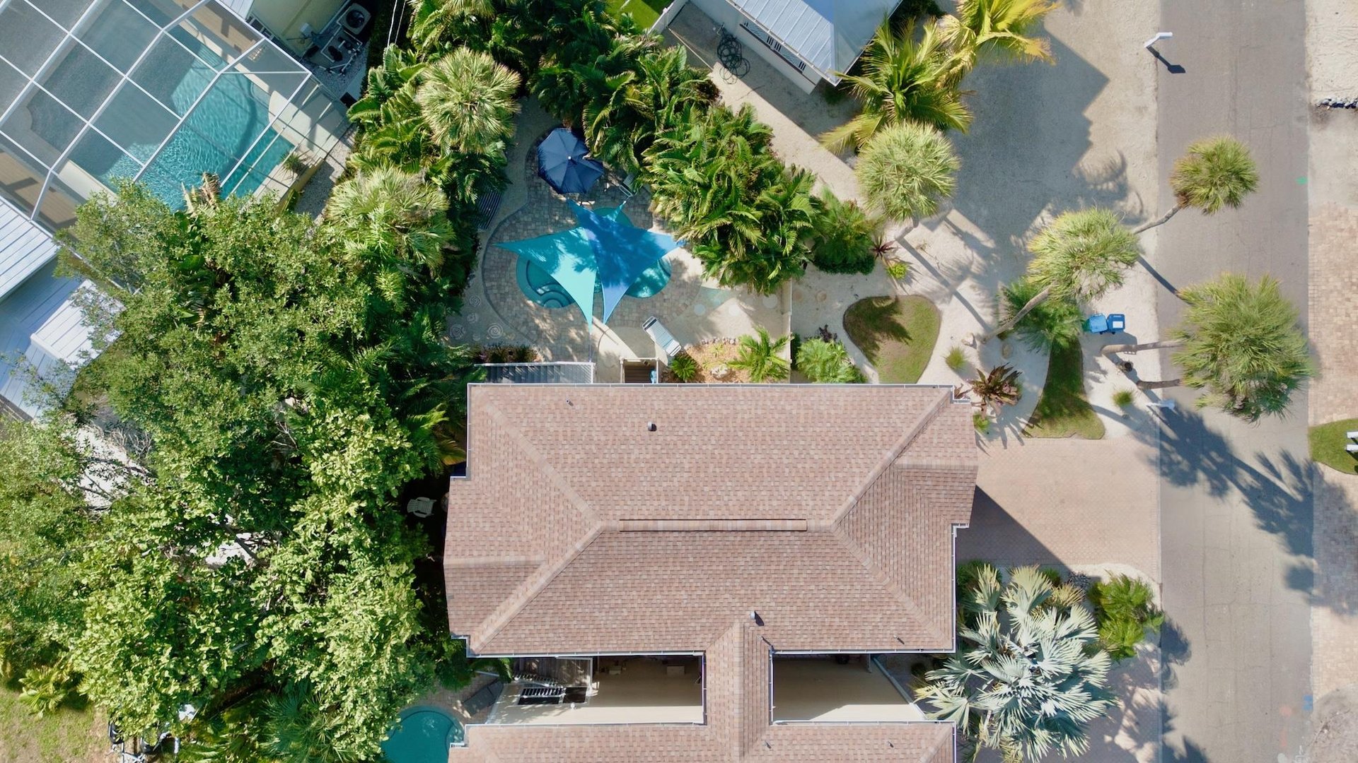 Aerial view of the property