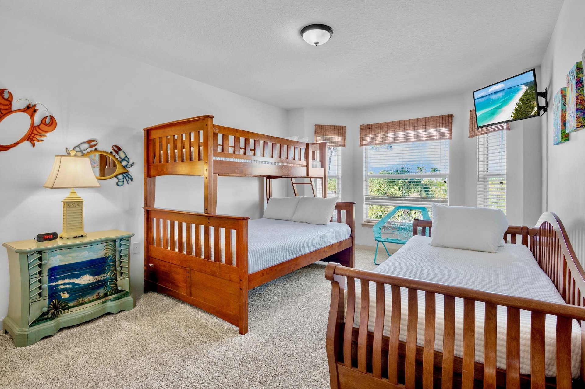 Third Bedroom, TwinoverFull bunk and Twin with trundle