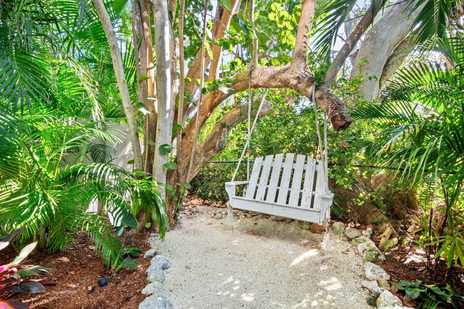 Swing gently in your private tropical paradise