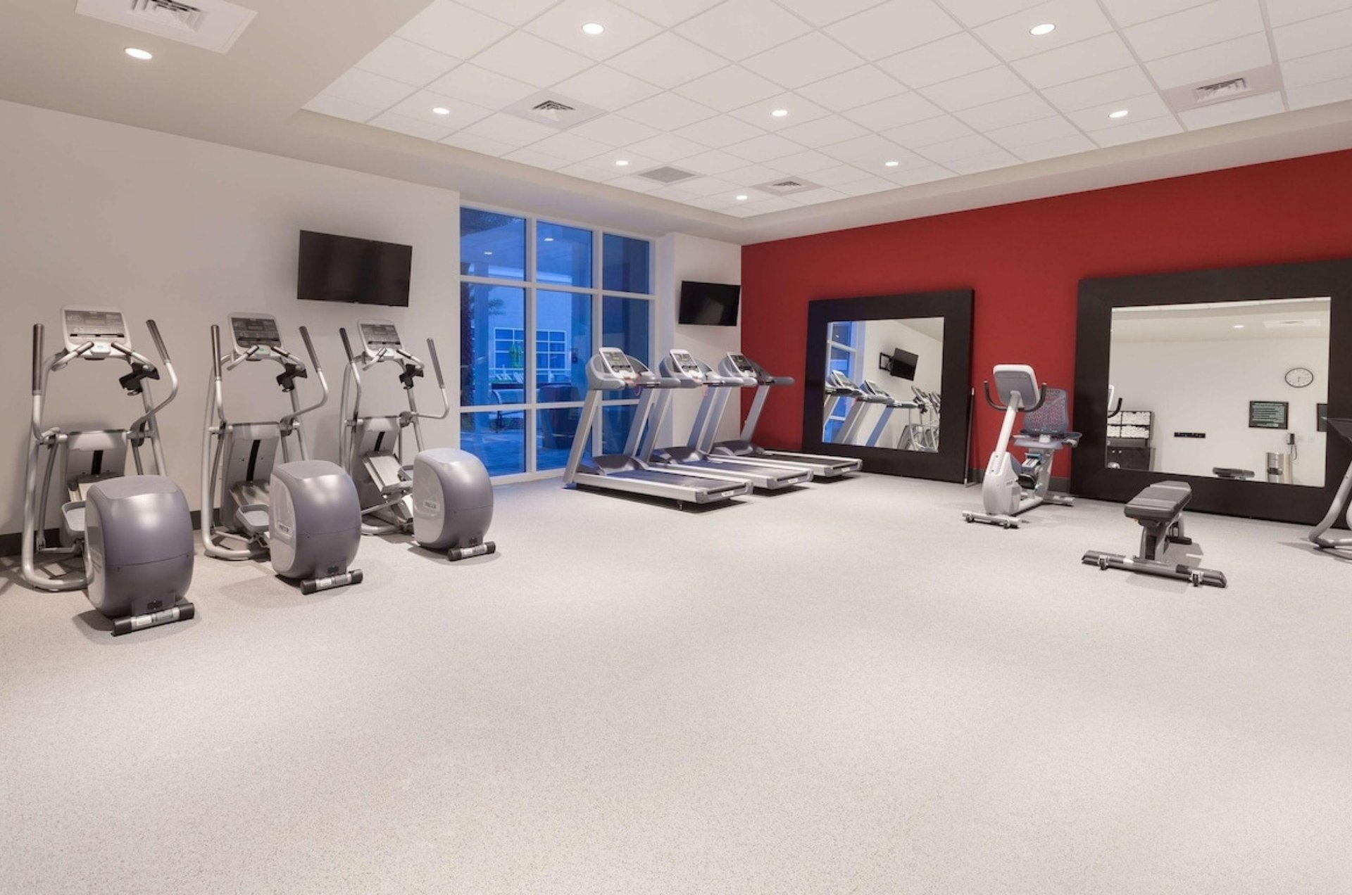 The gym at the Hilton Garden Inn in Fort Walton Beach, Florida