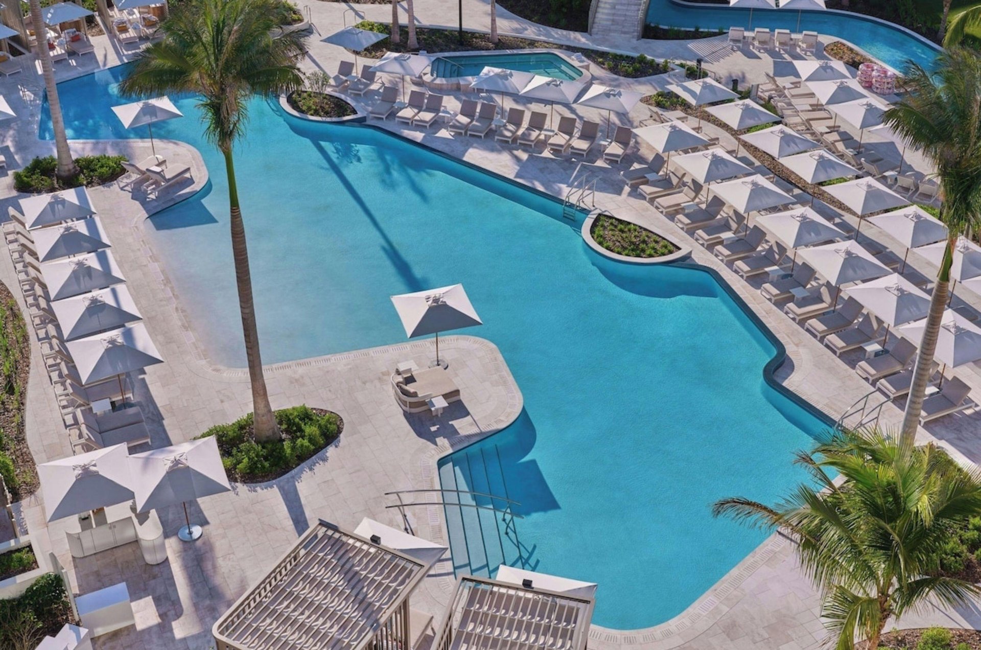 The outdoor pool at The gym at The St. Regis Longboat Key Resort on Anna Maria Island