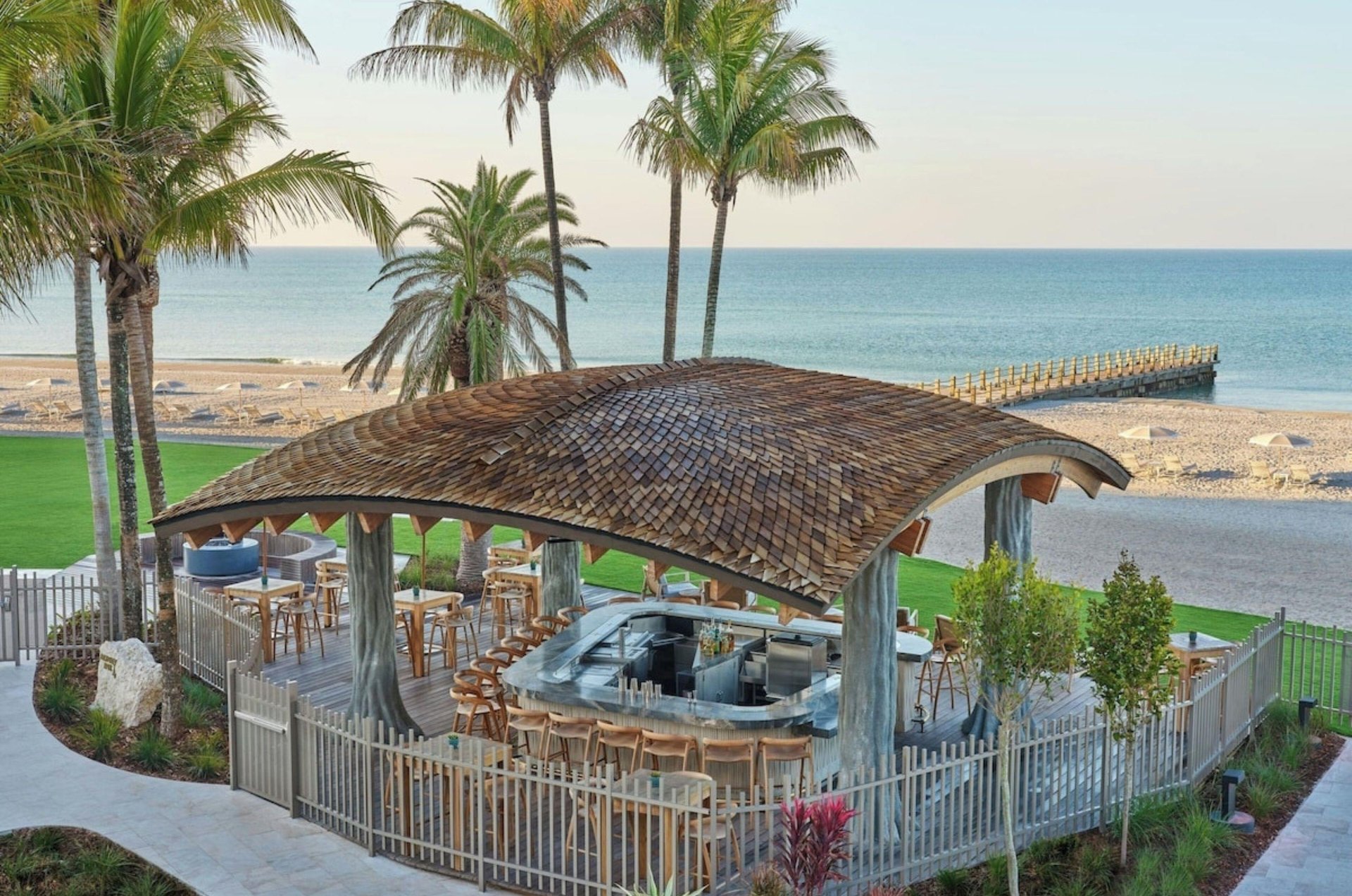 The beachside bar at A bar at The St. Regis Longboat Key Resort