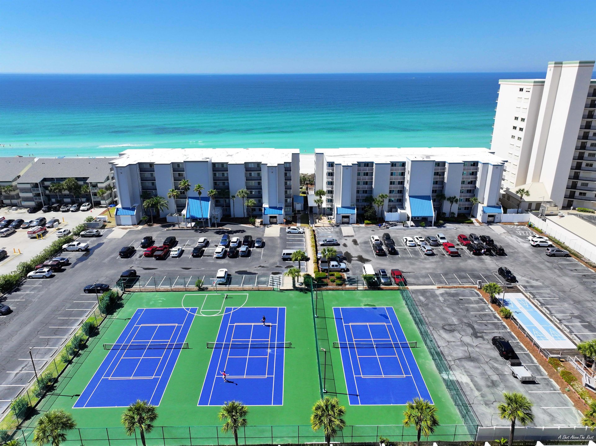 Mariner West is a small, quiet complex located on Thomas Drive on the east end of Panama City Beach. This complex offers guests a heated swimming pool, tennispickleball courts, shuffleboard, and an o