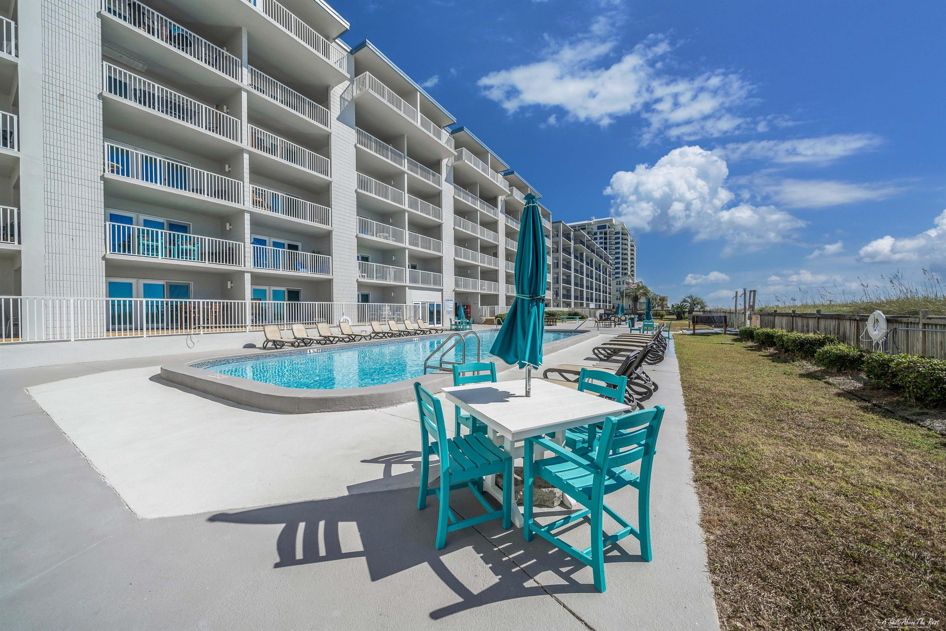 Take a break from the salt water and take a dip in the heated swimming pool.