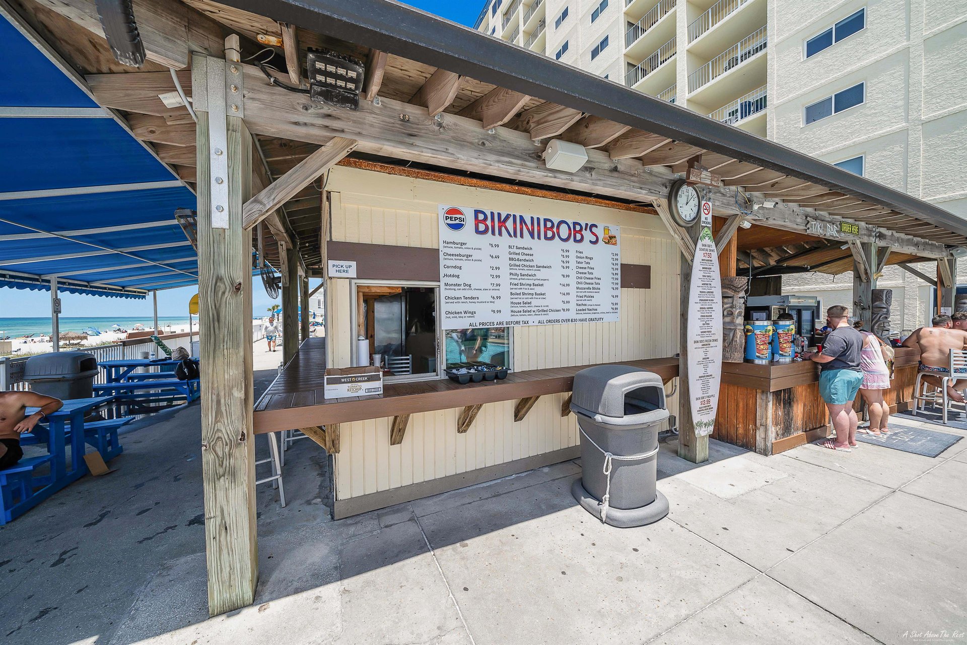 Grab a burger or a beer at the poolside bar  grill open seasonally.