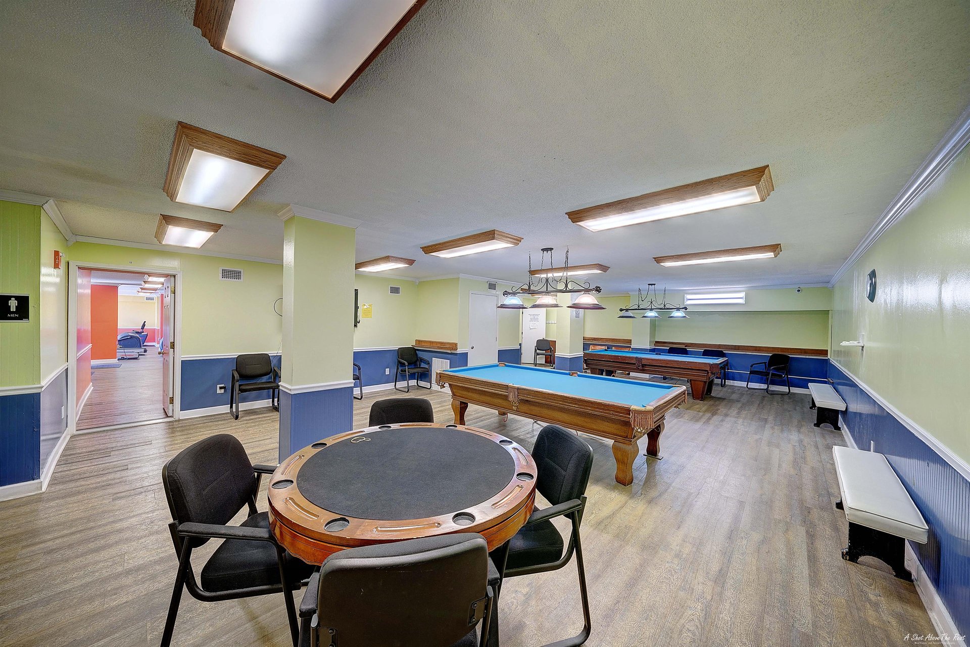 Regency Towers billiard room.