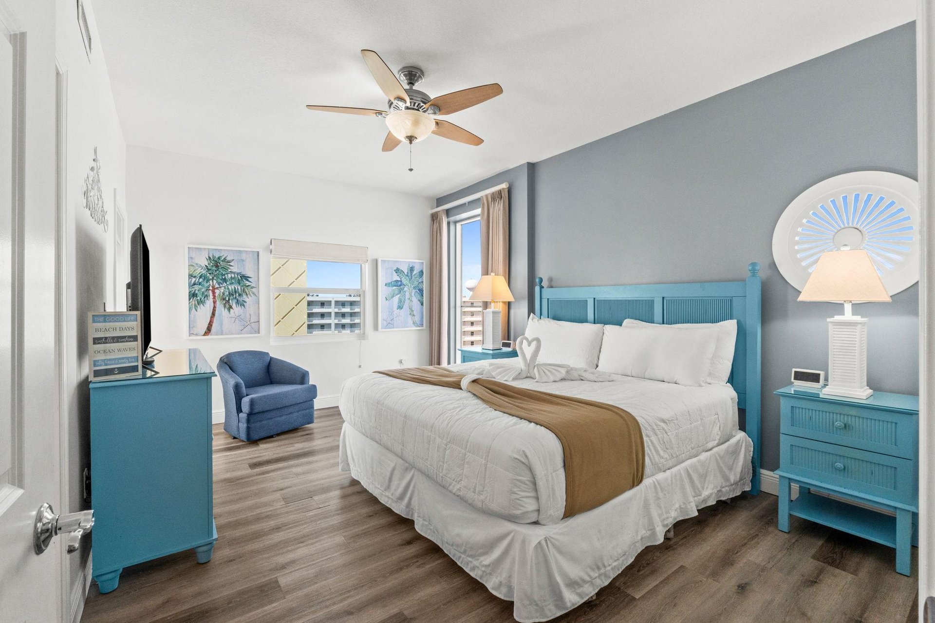 So Spacious and features a king size bed.