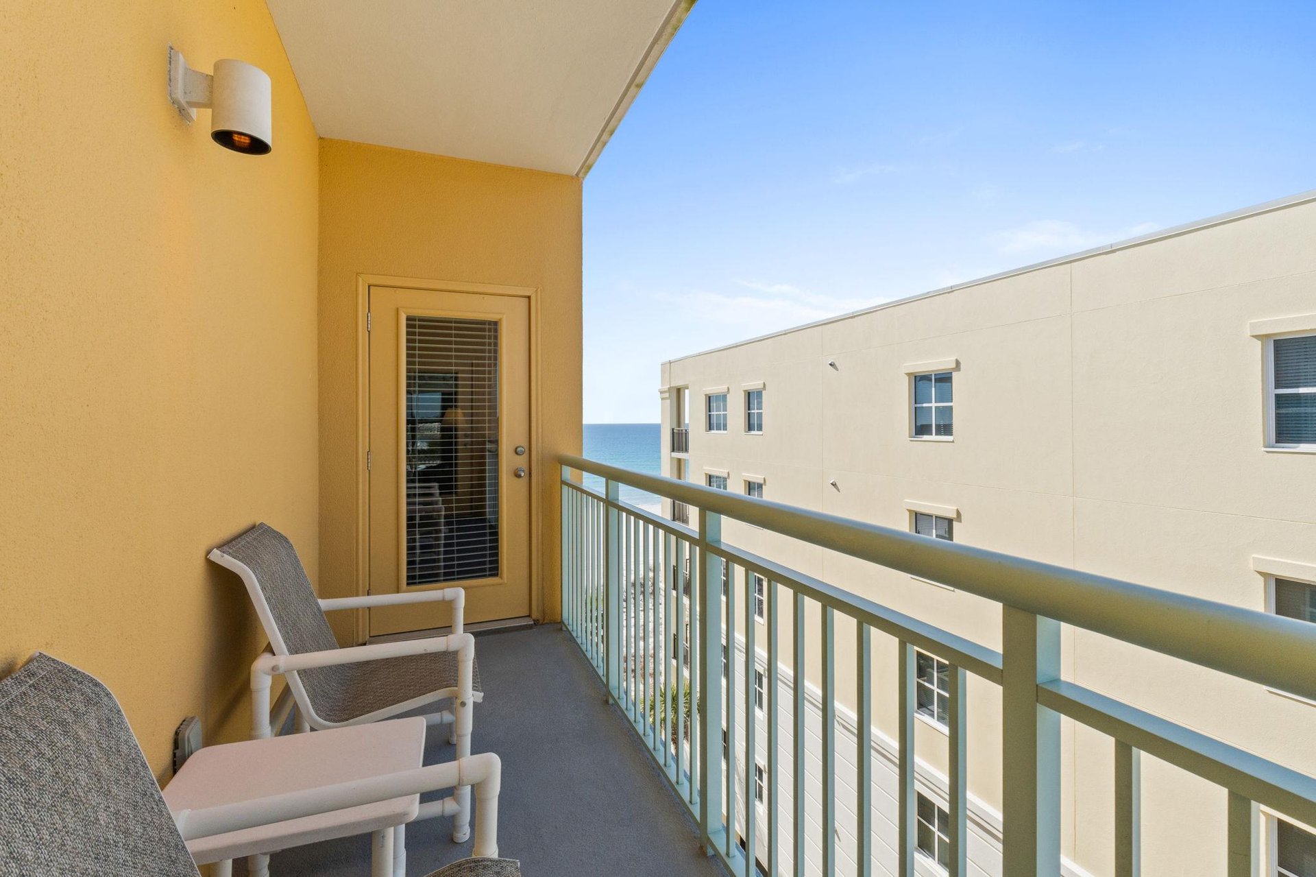 Shared balcony for both bedrooms